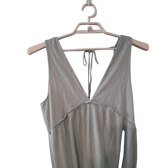 American Eagle nwt jumpsuit womens Medium cotton knit wide leg beachy blue - Picture 3 of 5